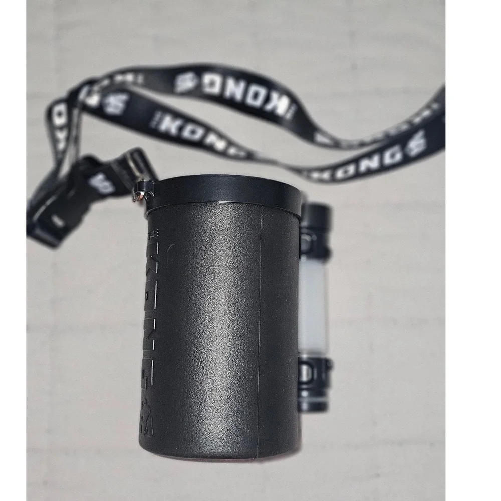 The Kong Beer Bong Can Chiller Cooler Black Insulated Sleeve with Lanyard Hose